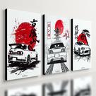 Kit 3 - Quadro Jdm Kuruma Carro Supra Skyline Honda Mdf 40x28cm Kit 3 - Quadro Jdm Kuruma Carro Supra Skyline Honda Mdf 40x28cm
