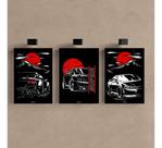 Kit 3 - Quadro Jdm Kuruma Carro Supra Skyline Honda Mdf Kit 3 - Quadro Jdm Kuruma Carro Supra Skyline Honda Mdf