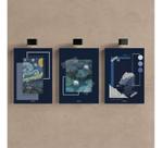 Kit 3 Quadro Moderno Placa Decorativa Luxuoso Arte Abstrata