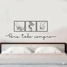 Kit 3 Quadro Para Todo Sempre Frase Decorativa Em MDF Quarto De Casal