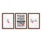 Kit 3 Quadros 33x43 C/ Mold Nesta Casa...