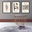 Kit 3 Quadros Artes Minimalistas Paul Klee 45x34cm - com vidro Kit 3 Quadros Artes Minimalistas Paul Klee 45x34cm - com vidro
