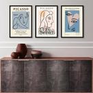 Kit 3 Quadros Artes Picasso Mulheres - Candy Colors 24x18cm