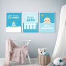 Kit 3 Quadros Bebê Sonhe Alto 45x34cm Kit 3 Quadros Bebê Sonhe Alto 45x34cm