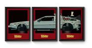 Kit 3 Quadros De Volta Para O Futuro