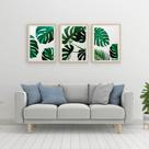 Kit 3 Quadros Decorativos 50x70 Folhas - Londrinorte Molduras