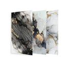 Kit 3 Quadros Decorativos Abstrato Tons Dourado Gold Branco Sala Quarto Hall 120x60cm