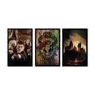 Kit 3 Quadros Decorativos Cinema Madeira Mdf Adesivado