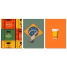 Kit 3 Quadros Decorativos Estilo Boteco 20x30cm Temas Brasil, Cachorro e Cerveja em MDF
