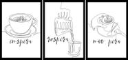 Kit 3 Quadros Decorativos Frases 20X30 - ART'S QUADROS
