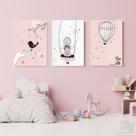 Kit 3 Quadros Decorativos infantil menina voe alto 20x28 Kit 3 Quadros Decorativos infantil menina voe alto 20x28