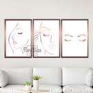 Kit 3 Quadros Decorativos Manicure e Beleza Salão Estúdio Espaço Nails com Moldura FlorEllas