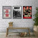 Kit 3 Quadros Decorativos Rocky BalboaPosters 24x18cm
