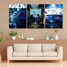 KIT 3 Quadros Decorativos Skyline R34 - Decoração Quarto ou Sala KIT 3 Quadros Decorativos Skyline R34 - Decoração Quarto ou Sala