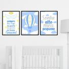 Kit 3 Quadros Decorativos Sonhe Alto - Anjo da Guarda 45x34cm Kit 3 Quadros Decorativos Sonhe Alto - Anjo da Guarda 45x34cm