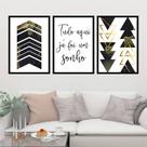Kit 3 Quadros Decorativos Tudo Aqui Já Foi Um Sonho 45x34cm Kit 3 Quadros Decorativos Tudo Aqui Já Foi Um Sonho 45x34cm