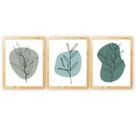 Kit 3 Quadros Decorativos Verde Folhagem Natureza Plantas Boho com Moldura Natural 30x40cm Kit 3 Quadros Decorativos Verde Folhagem Natureza Plantas Boho com Moldura Natural 30x40cm