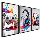 Kit 3 Quadros Decorativos Video Game Jogos Nerd Quarto Gamer Kit 3 Quadros Decorativos Video Game Jogos Nerd Quarto Gamer