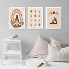 Kit 3 Quadros Decorativos Yoga- Poses 33x24cm - com vidro Kit 3 Quadros Decorativos Yoga- Poses 33x24cm - com vidro