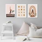 Kit 3 Quadros Decorativos Yoga- Posições 45x34cm - com vidro