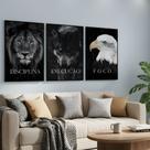 Kit 3 Quadros Disciplina Execução Foco Motivação Moldura Kit 3 Quadros Disciplina Execução Foco Motivação Moldura