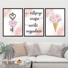 Kit 3 Quadros Entrego Aceito Confio Agradeço 60x40cm