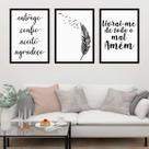 Kit 3 Quadros Entrego, Confio, Aceito-Pena 60x40cm Kit 3 Quadros Entrego, Confio, Aceito-Pena 60x40cm