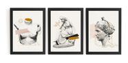 Kit 3 Quadros Estatuas Gregas Arte Decoração Para Casa