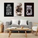KIT 3 Quadros Foto ou Imagem para Padaria - Decoração Parede Padaria