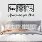 Kit 3 Quadros + Frase Abençoado Por Deus Kit 3 Quadros + Frase Abençoado Por Deus