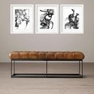 Kit 3 Quadros Grandes Abstratos Black Waves - 60x48cm Kit 3 Quadros Grandes Abstratos Black Waves - 60x48cm
