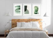 Kit 3 Quadros Grandes Abstratos Formas Verdes 60x48cm Kit 3 Quadros Grandes Abstratos Formas Verdes 60x48cm