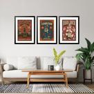 Kit 3 Quadros Grandes Hard Rock Old 60x48cm
