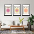 Kit 3 Quadros Grandes Mente Corpo e Alma 60x48cm Kit 3 Quadros Grandes Mente Corpo e Alma 60x48cm
