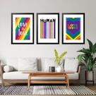 Kit 3 Quadros Grandes Pride 60x48cm