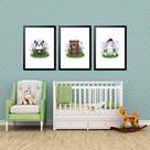 Kit 3 Quadros Grandes Quarto Infantil Filhotinhos 60x48cm Kit 3 Quadros Grandes Quarto Infantil Filhotinhos 60x48cm
