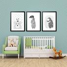 Kit 3 Quadros Grandes Quarto Infantil Ursinhos 60x48cm Kit 3 Quadros Grandes Quarto Infantil Ursinhos 60x48cm