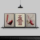 Kit 3 Quadros I Like To Cook With Wine 24x18cm