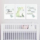 Kit 3 Quadros Infantil Decoração Quarto de Bebê Vários Temas Menino Menina Lúdico