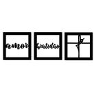 kit 3 Quadros Letreiro Decorativo Fé Amor Gratidão em Mdf 3mm Decoração c/ fita dupla face kit 3 Quadros Letreiro Decorativo Fé Amor Gratidão em Mdf 3mm Decoração c/ fita dupla face