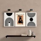 Kit 3 Quadros Minimalistas Para SalaMatisse 33x24cm