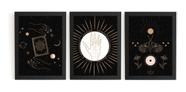 Kit 3 Quadros Misticos Decoração Sala Ou Quarto Escritório