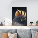 Kit 3 Quadros Moldura Preta 30x40cm Flowers Black Gold Kit 3 Quadros Moldura Preta 30x40cm Flowers Black Gold