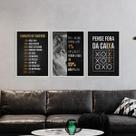 Kit 3 Quadros Motivacionais Empreendedorismo 45x34cm - com vidro