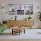 Kit 3 Quadros Paris França Moldura