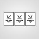 Kit 3 quadros personalizados com fotos e ou imagens placa decoração sala quarto escritório Kit 3 quadros personalizados com fotos e ou imagens placa decoração sala quarto escritório