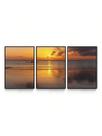 Kit 3 Quadros Placas Decorativas Grande Sala Por Do Sol Mar Paisagem 40x60 Kit 3 Quadros Placas Decorativas Grande Sala Por Do Sol Mar Paisagem 40x60