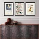 Kit 3 Quadros Posters Salvador Dali 24x18cm - com vidro