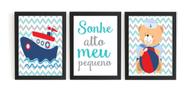 Kit 3 Quadros Quarto Infantil Sonhe Alto Meu Pequeno Kit 3 Quadros Quarto Infantil Sonhe Alto Meu Pequeno