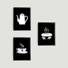 Kit 3 Quadros Time To Coffee 24x18cm